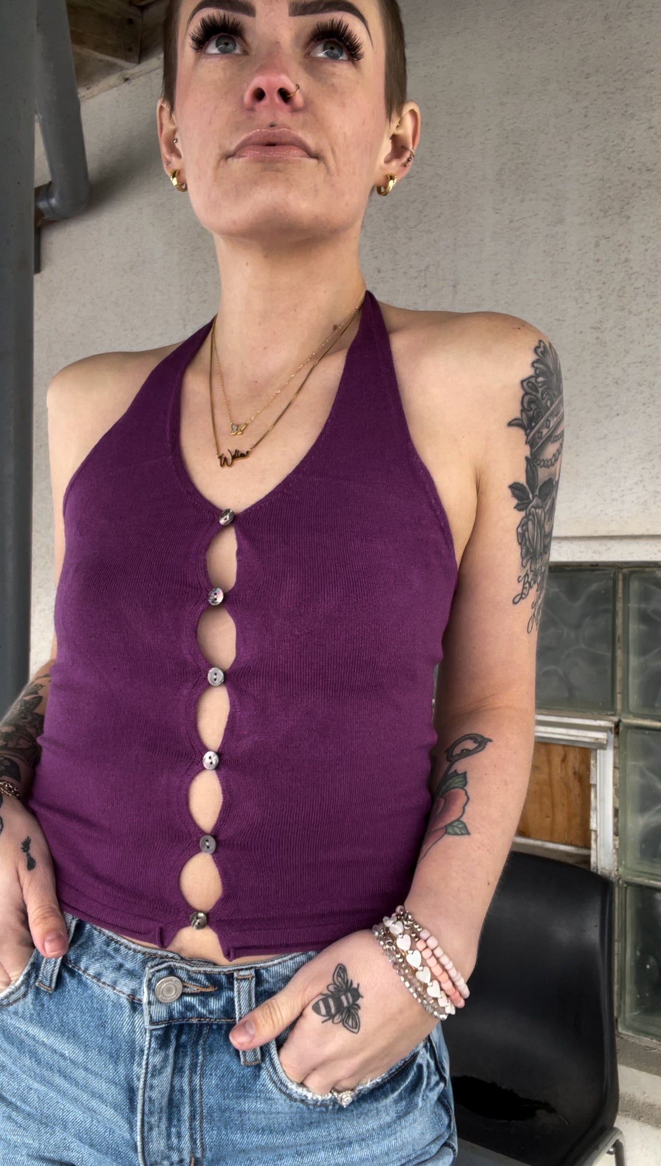 Purple Halterneck