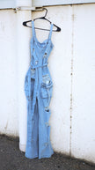 Distressed Denim Jumpsuit