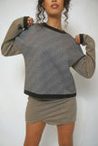 Warped Checkered Mini Skirt
