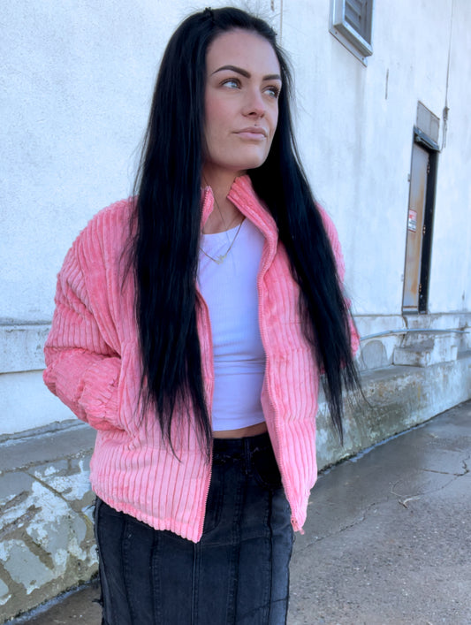 Pink Corduroy Jacket