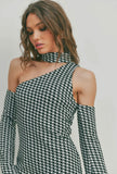 Printed Cut Out Mini Dress