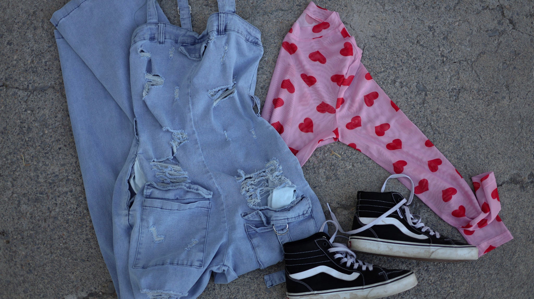 Distressed Denim Jumpsuit