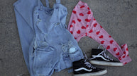 Distressed Denim Jumpsuit