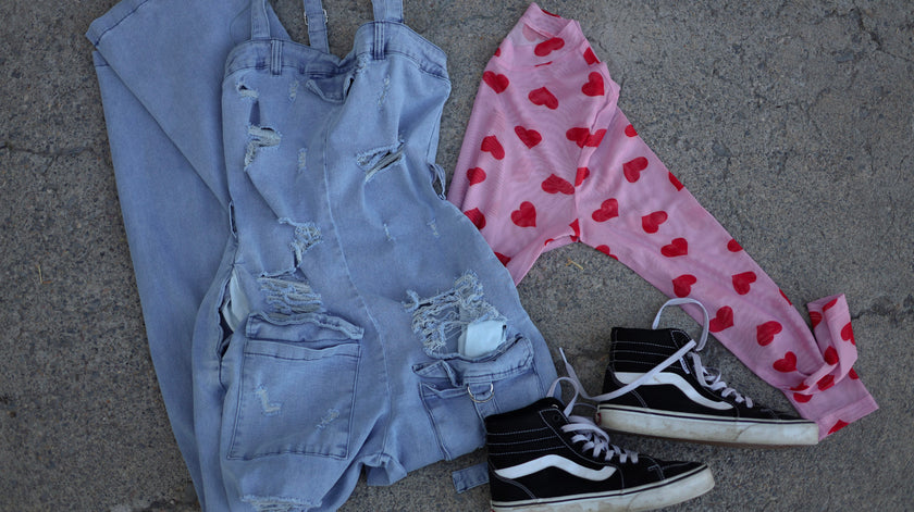 Distressed Denim Jumpsuit