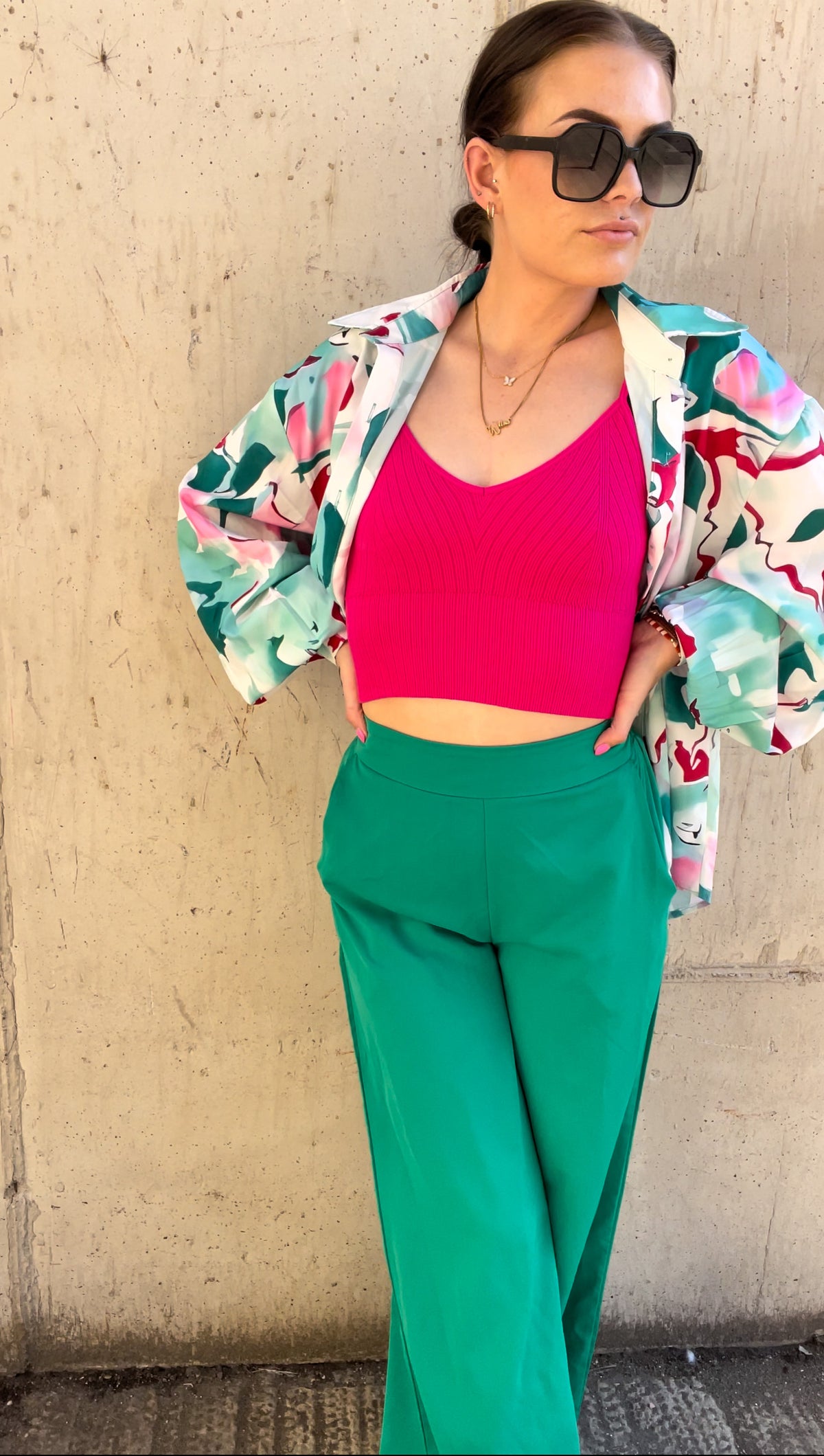 Green Wide Leg 2pc