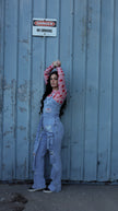 Distressed Denim Jumpsuit