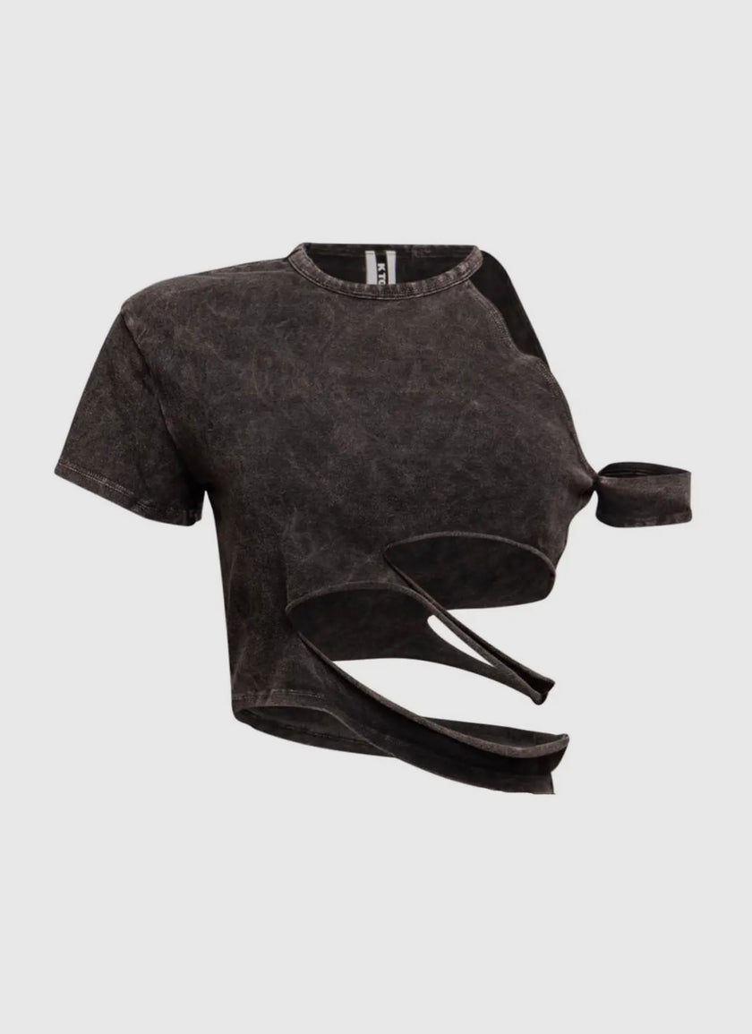 Washed Cutout Tee
