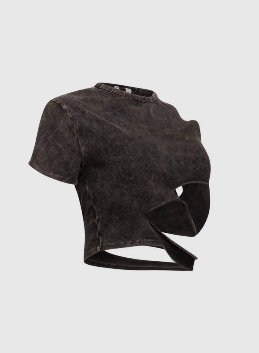 Washed Cutout Tee
