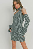 Printed Cut Out Mini Dress