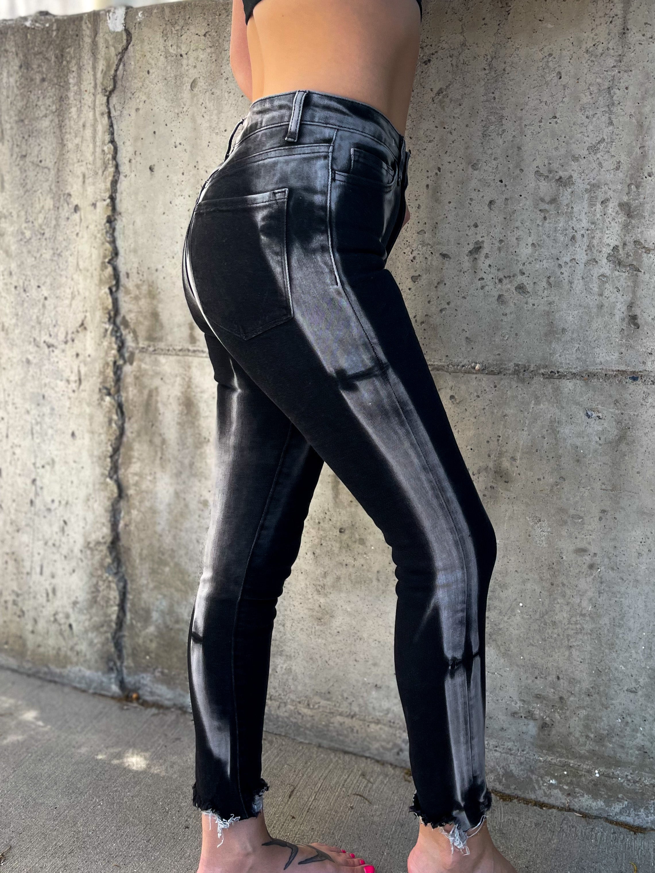 Black Tie Dye Skinny