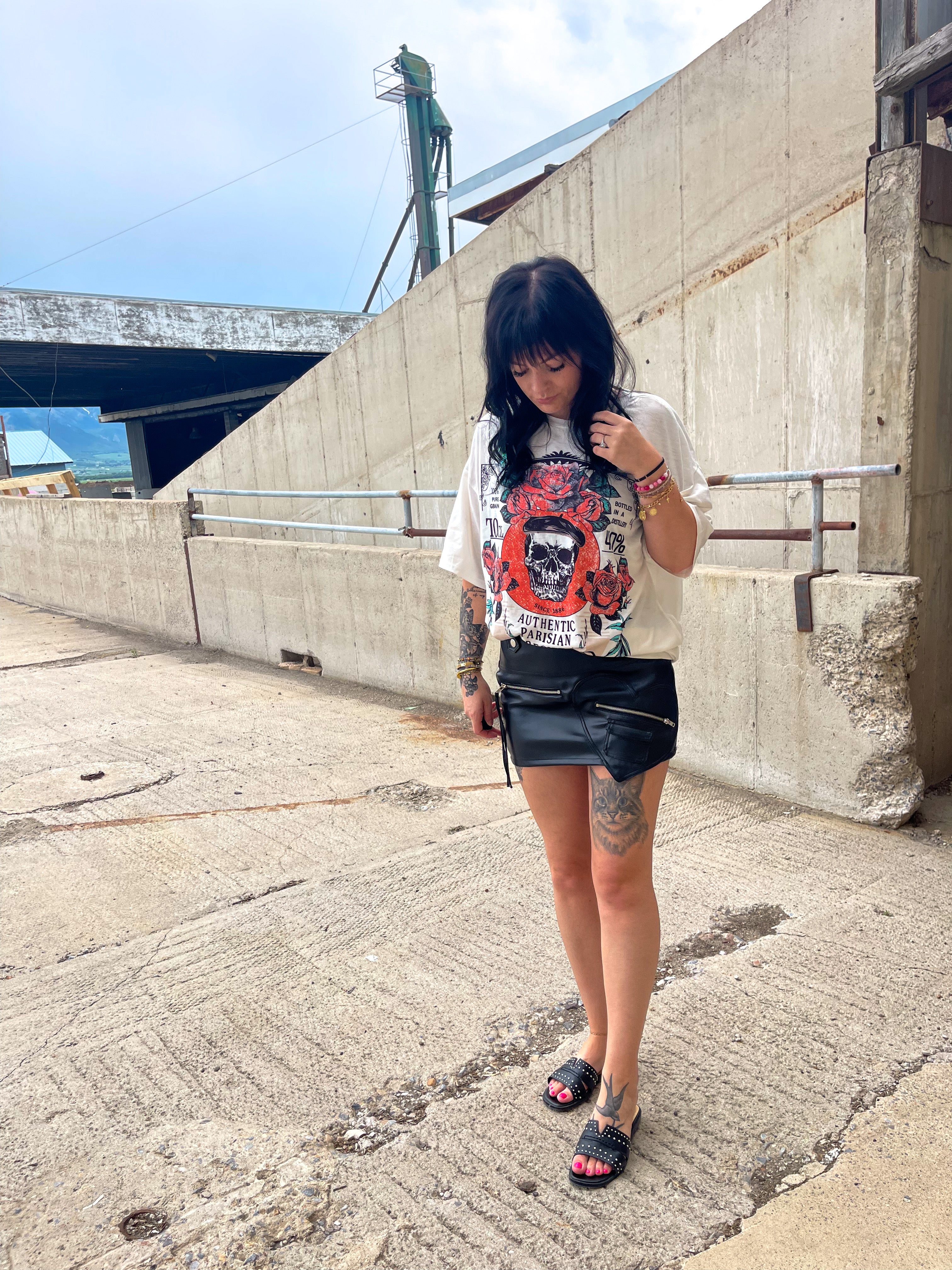 Leather Mini Skirt